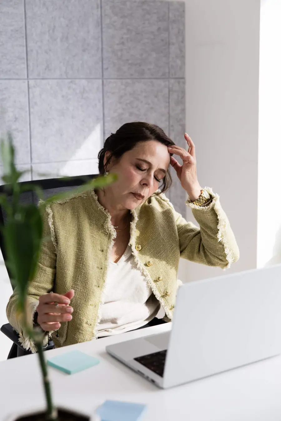 Vrouw aan het werk